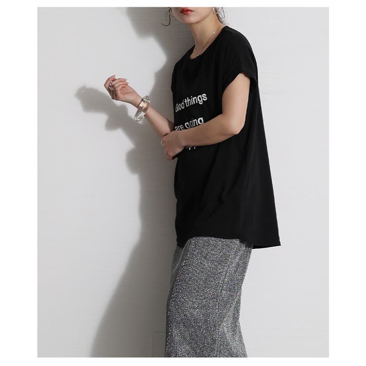 ランクアップする異素材プリントTシャツ【3月20日20時販売新作】