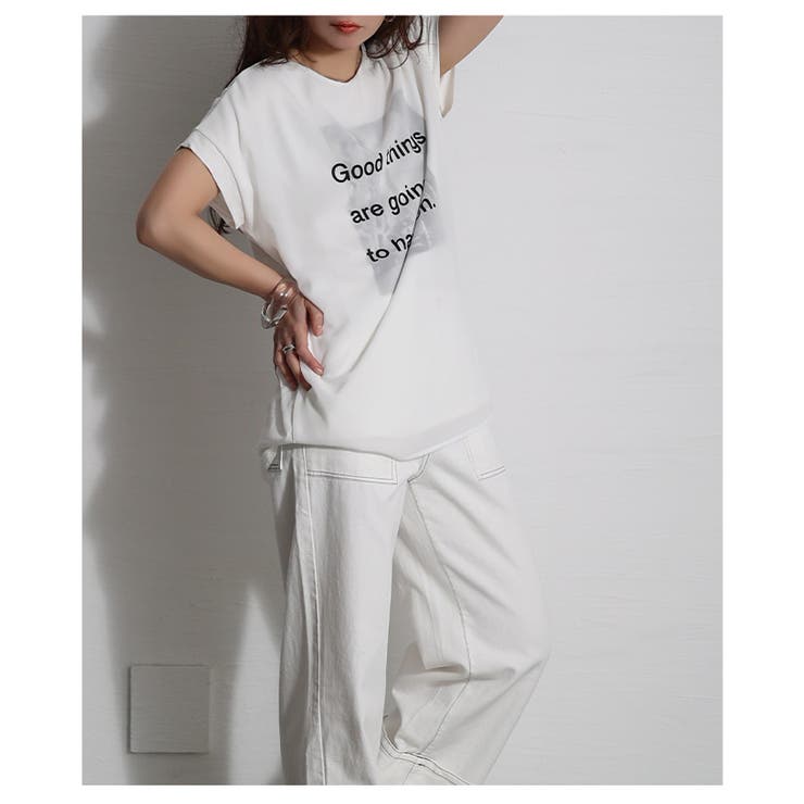 ランクアップする異素材プリントTシャツ【3月20日20時販売新作】