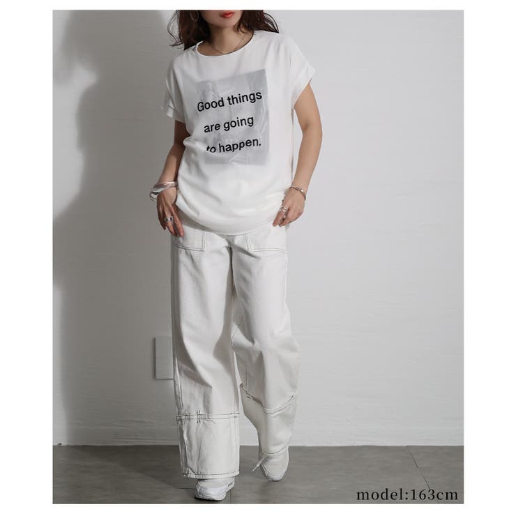ランクアップする異素材プリントTシャツ【3月20日20時販売新作】