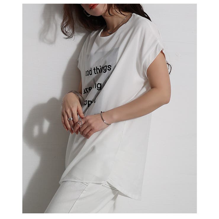 ランクアップする異素材プリントTシャツ【3月20日20時販売新作】