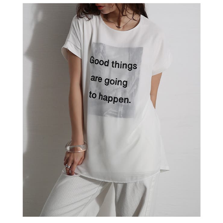 ランクアップする異素材プリントTシャツ【3月20日20時販売新作】