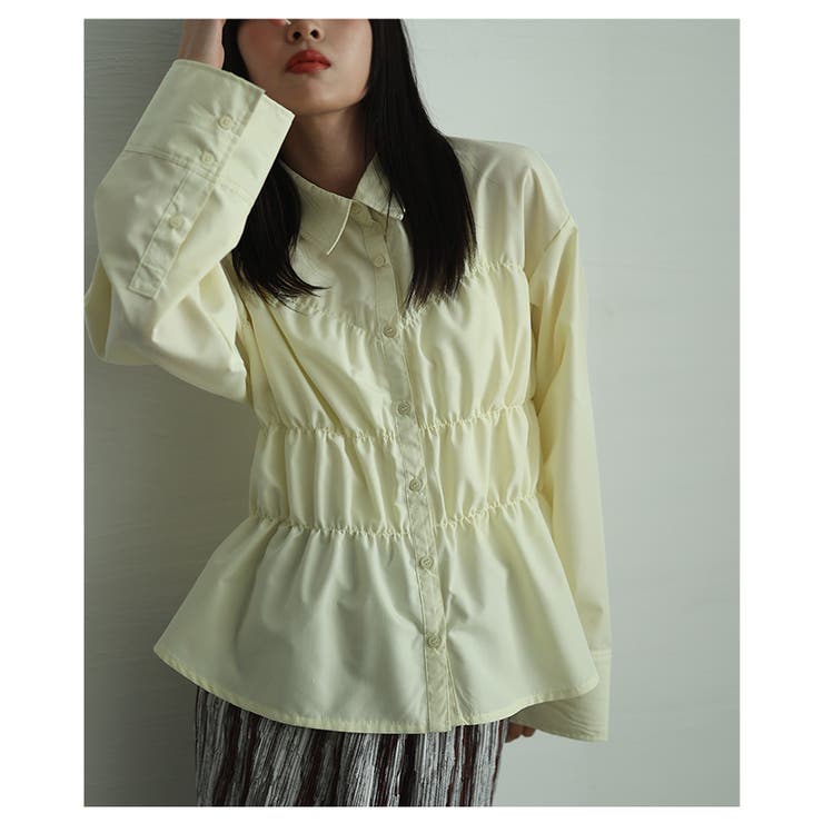 ビスチェ風ブロードシャーリングシャツ【4月9日20時販売新作】