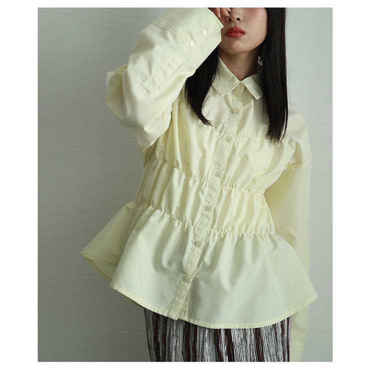 ビスチェ風ブロードシャーリングシャツ【4月9日20時販売新作】