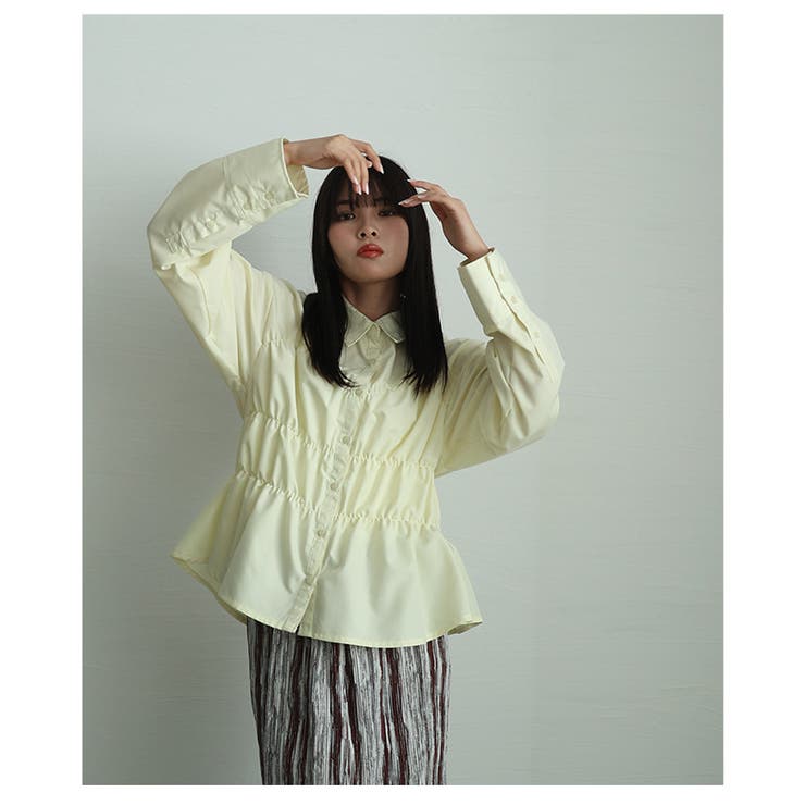 ビスチェ風ブロードシャーリングシャツ【4月9日20時販売新作】