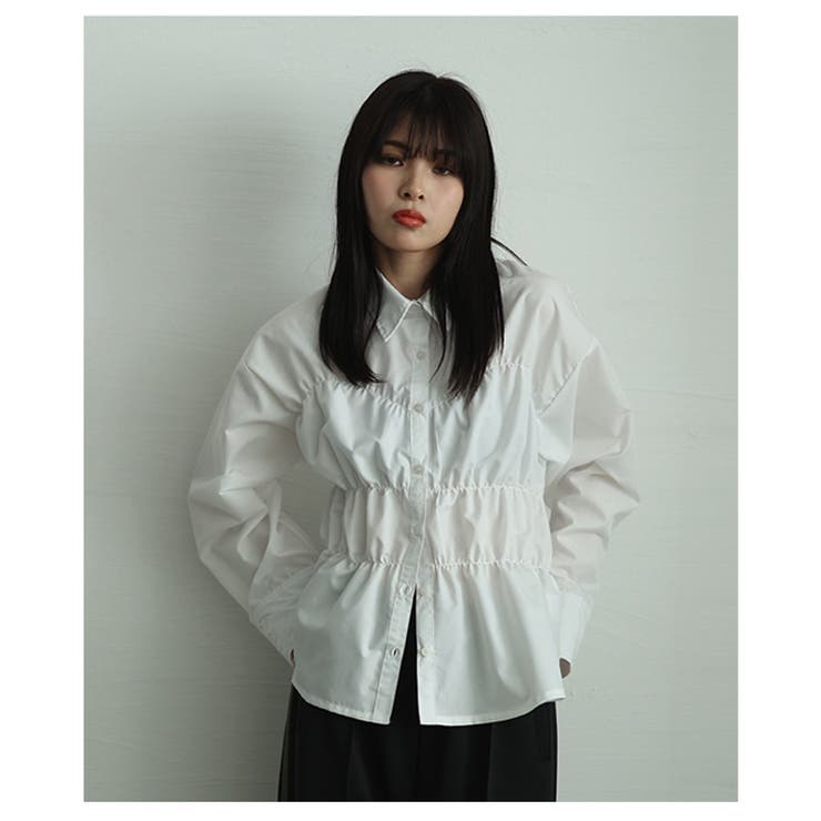 ビスチェ風ブロードシャーリングシャツ【4月9日20時販売新作】