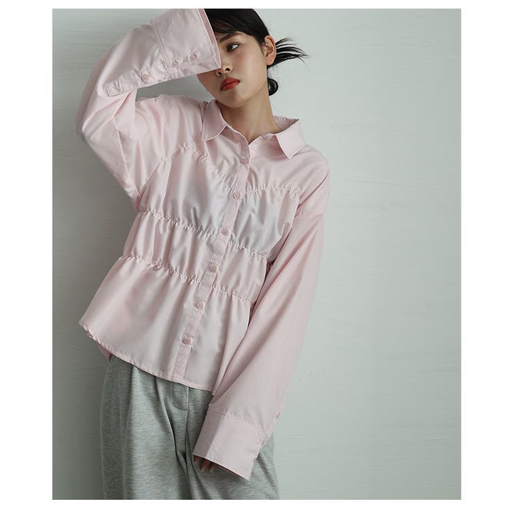 ビスチェ風ブロードシャーリングシャツ【4月9日20時販売新作】