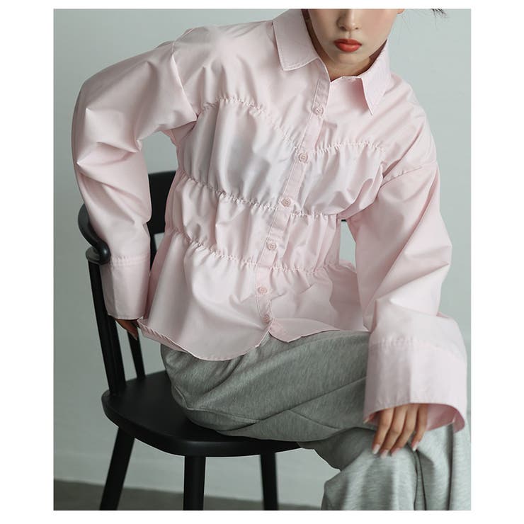ビスチェ風ブロードシャーリングシャツ【4月9日20時販売新作】