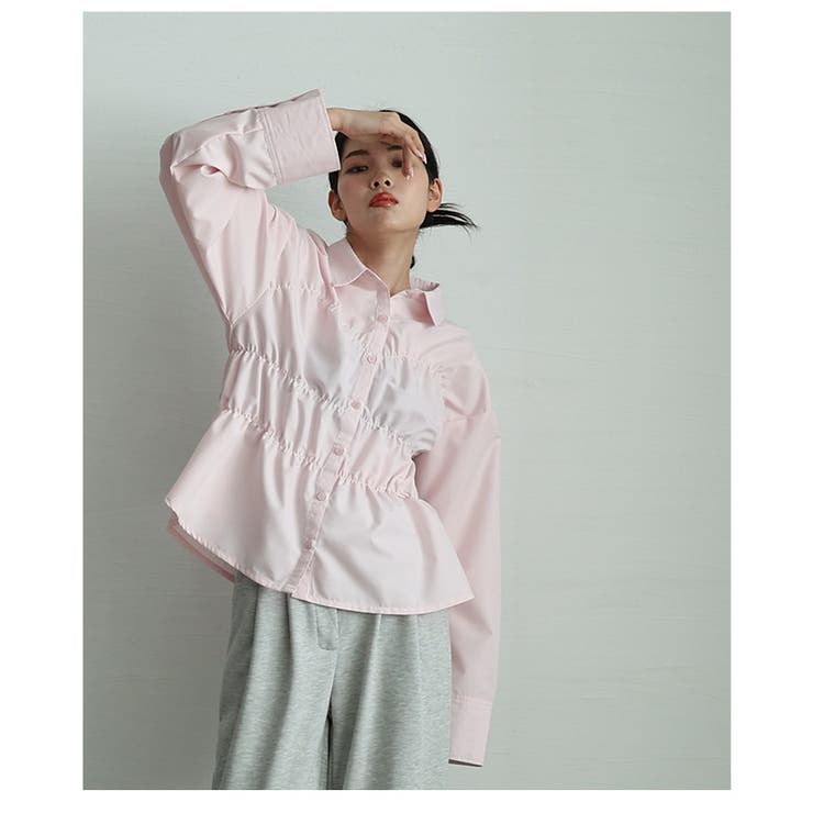 ビスチェ風ブロードシャーリングシャツ【4月9日20時販売新作】