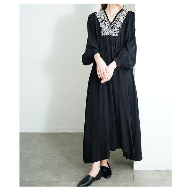 お顔を華やかにする花柄レース刺繍ワンピース【3月27日20時販売新作】