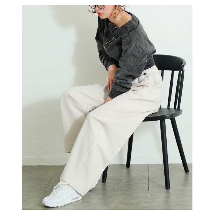 穿けばこなれるカーブニットワイドパンツ【3月27日20時販売新作】