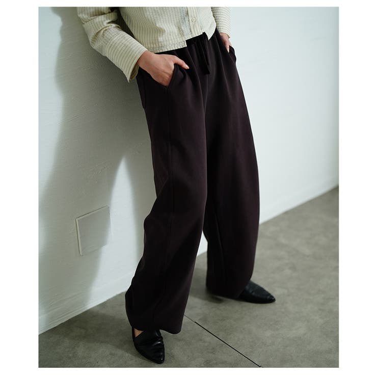 穿けばこなれるカーブニットワイドパンツ【3月27日20時販売新作】