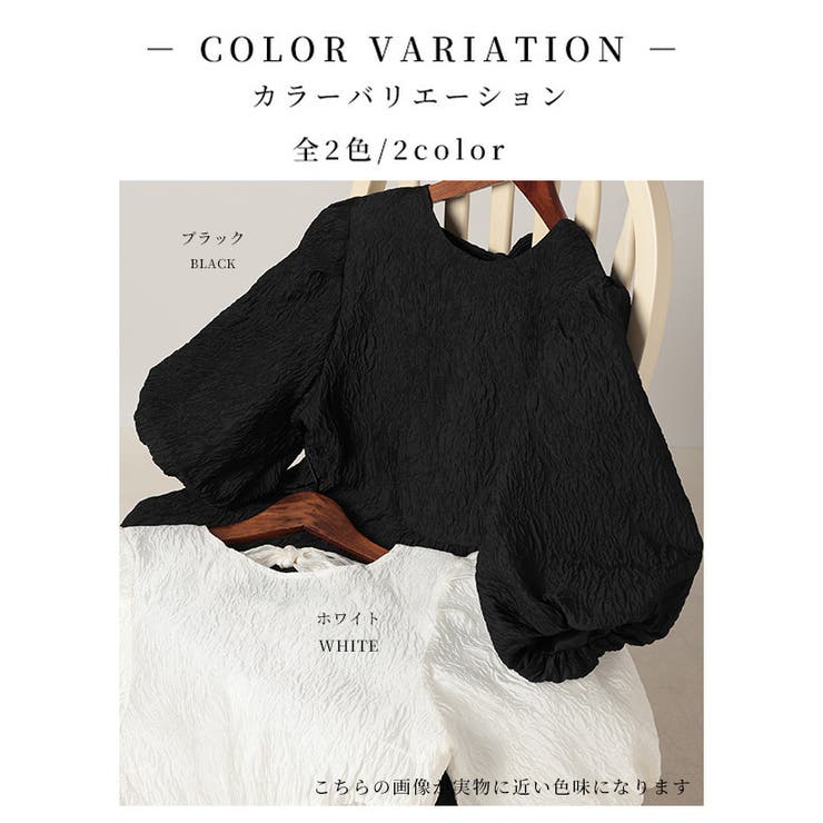 バックリボンパフスリーブジャガードワンピース【4月5日20時販売新作】