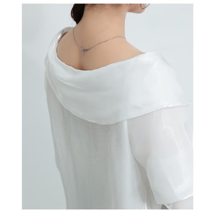 ラグジュアリーに着映えるリボンタイ付きプルオーバー レディース ファッション | Sawa a la mode | 詳細画像10 