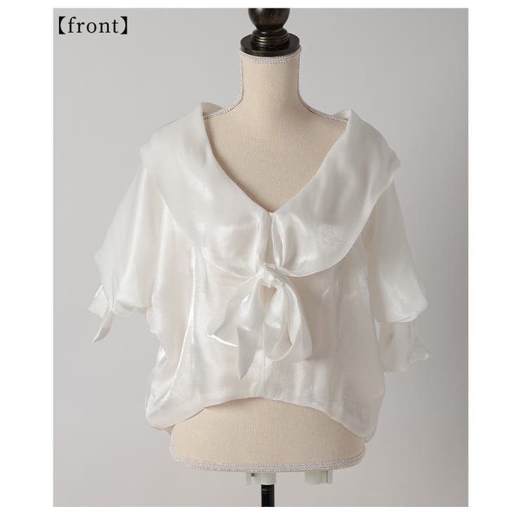 ラグジュアリーに着映えるリボンタイ付きプルオーバー レディース ファッション | Sawa a la mode | 詳細画像21 