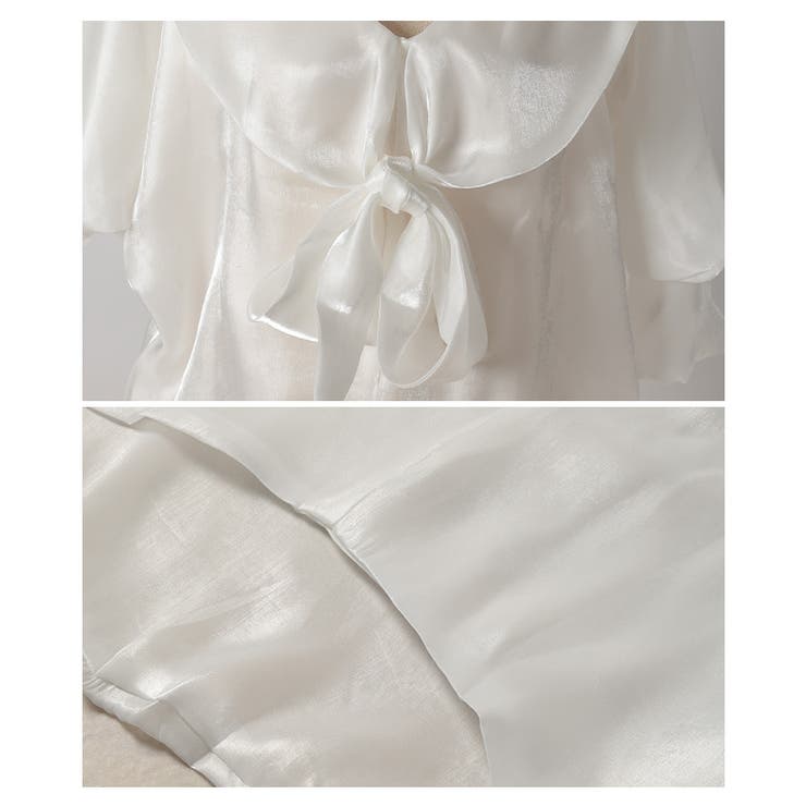 ラグジュアリーに着映えるリボンタイ付きプルオーバー レディース ファッション | Sawa a la mode | 詳細画像23 