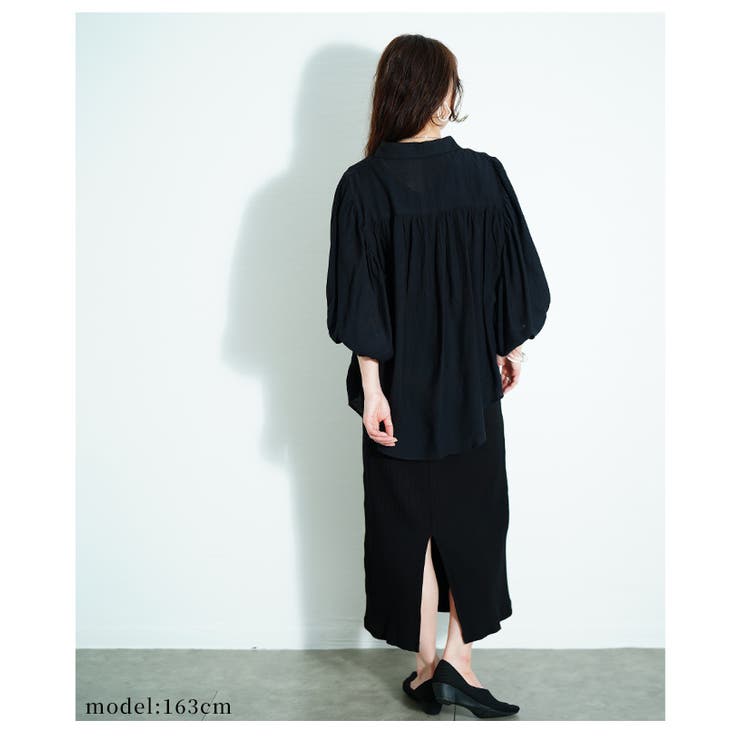 シルエットで魅せるボリューム袖ブラウス【3月31日20時販売新作】