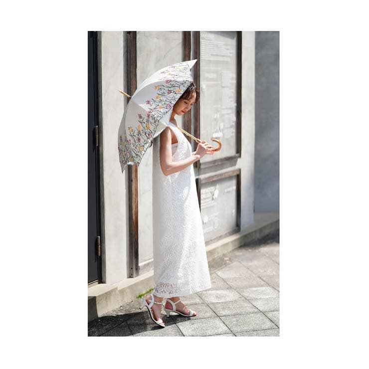 UVカット99 9%チューリップの刺繍が彩る晴雨兼用日傘 レディース | Sawa a la mode | 詳細画像3 