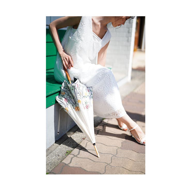 UVカット99 9%チューリップの刺繍が彩る晴雨兼用日傘 レディース | Sawa a la mode | 詳細画像17 
