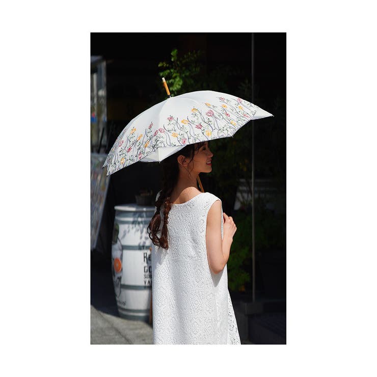 UVカット99 9%チューリップの刺繍が彩る晴雨兼用日傘 レディース | Sawa a la mode | 詳細画像21 