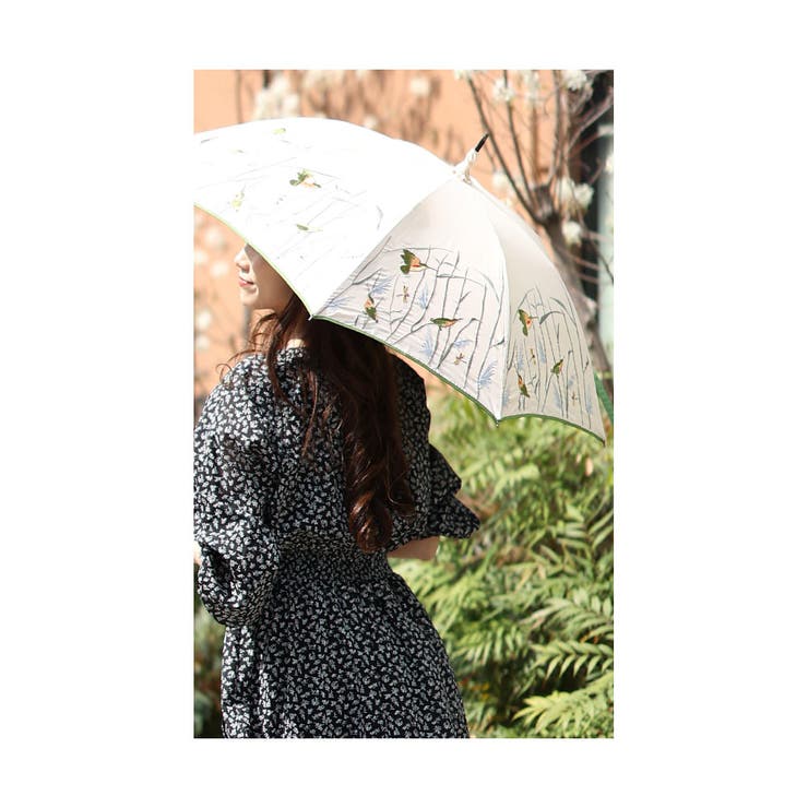 自然を上品に纏う刺繍かわず張り日傘【4月26日20時販売新作】