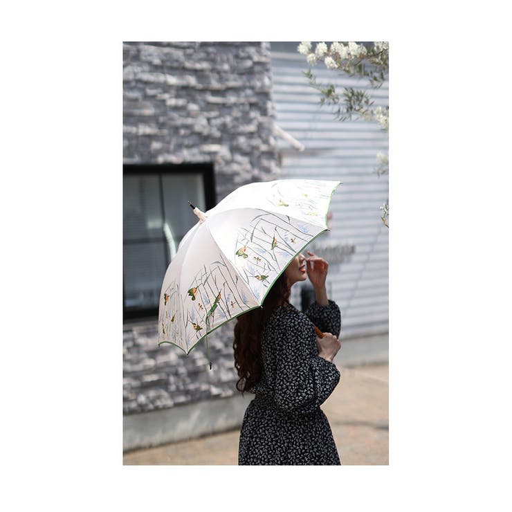 自然を上品に纏う刺繍かわず張り日傘【4月26日20時販売新作】