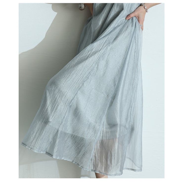 見た目も着心地も軽やか接触冷感シフォンワンピース【4月24日20時販売新作】