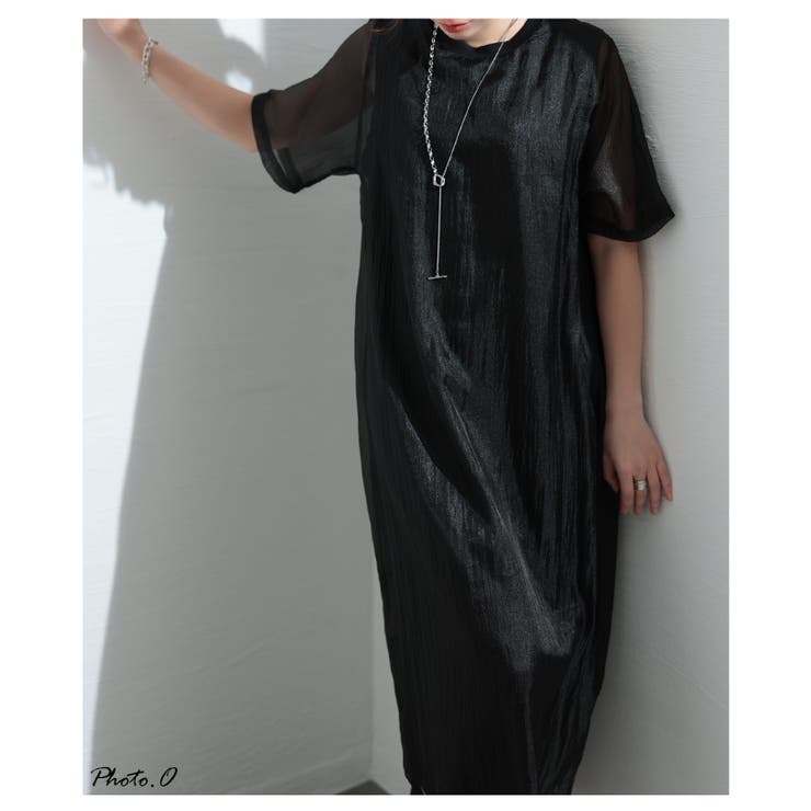 風を感じる接触冷感シフォンドッキングワンピース【4月21日20時販売新作】