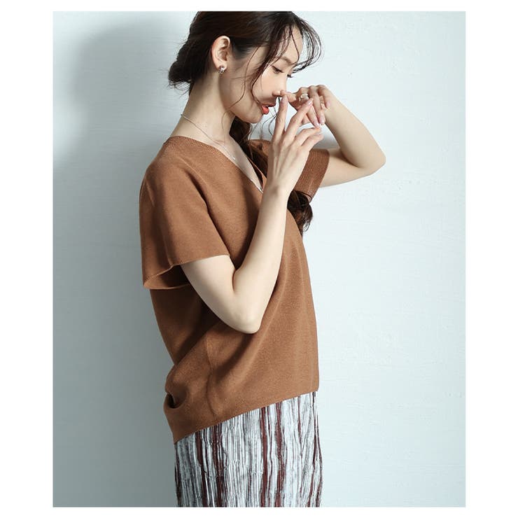 コクーンシルエットサマーニットトップス【4月30日20時販売新作】