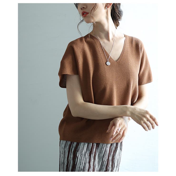コクーンシルエットサマーニットトップス【4月30日20時販売新作】