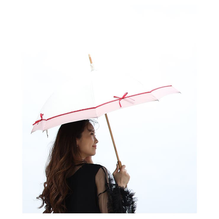 UVカット99.9%リボンモチーフ晴雨兼用日傘　【4月30日20時販売新作】