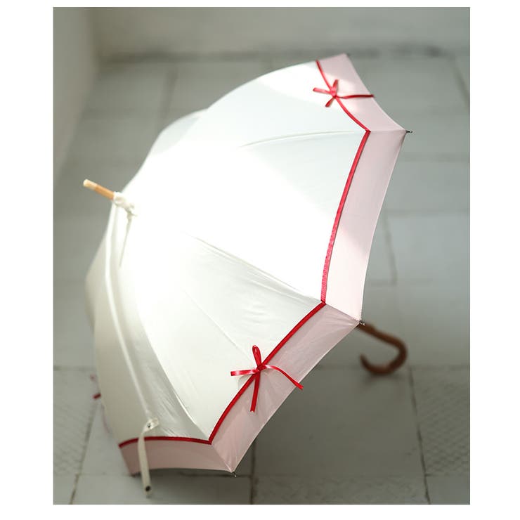 UVカット99.9%リボンモチーフ晴雨兼用日傘　【4月30日20時販売新作】