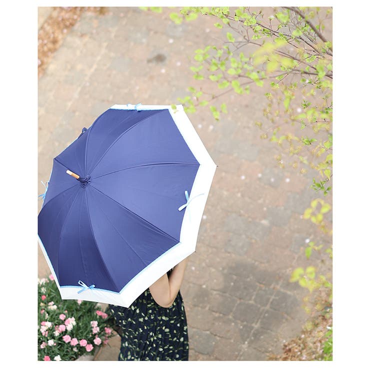 UVカット99.9%リボンモチーフ晴雨兼用日傘　【5月3日20時販売新作】