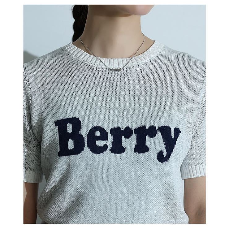 リズムを加えるロゴジャガードニットカットソー レディース ファッション | Sawa a la mode | 詳細画像7 