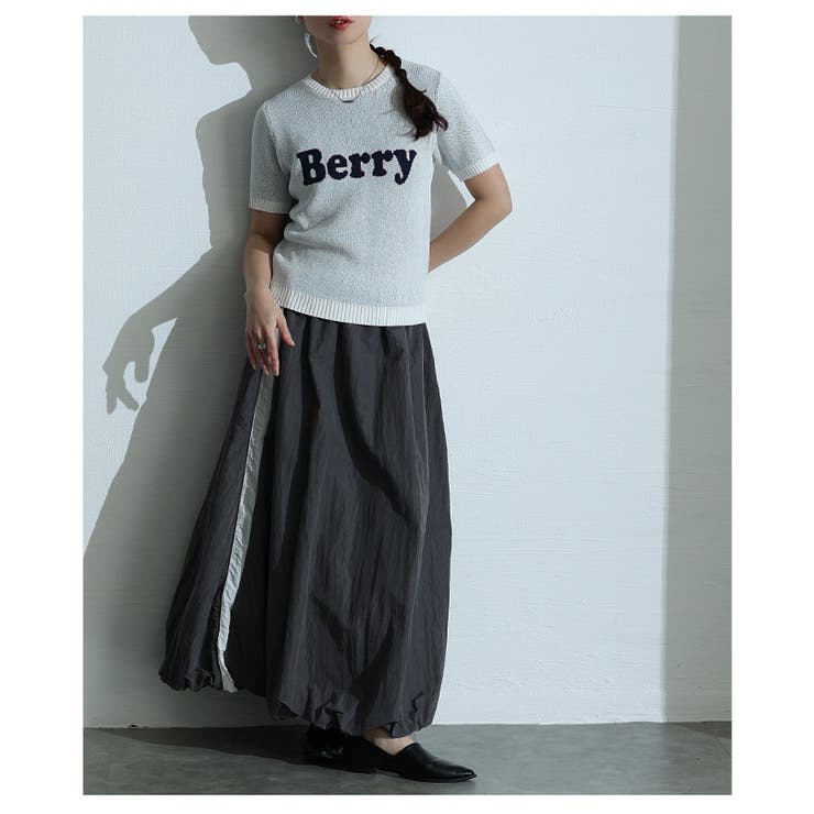 リズムを加えるロゴジャガードニットカットソー レディース ファッション | Sawa a la mode | 詳細画像12 