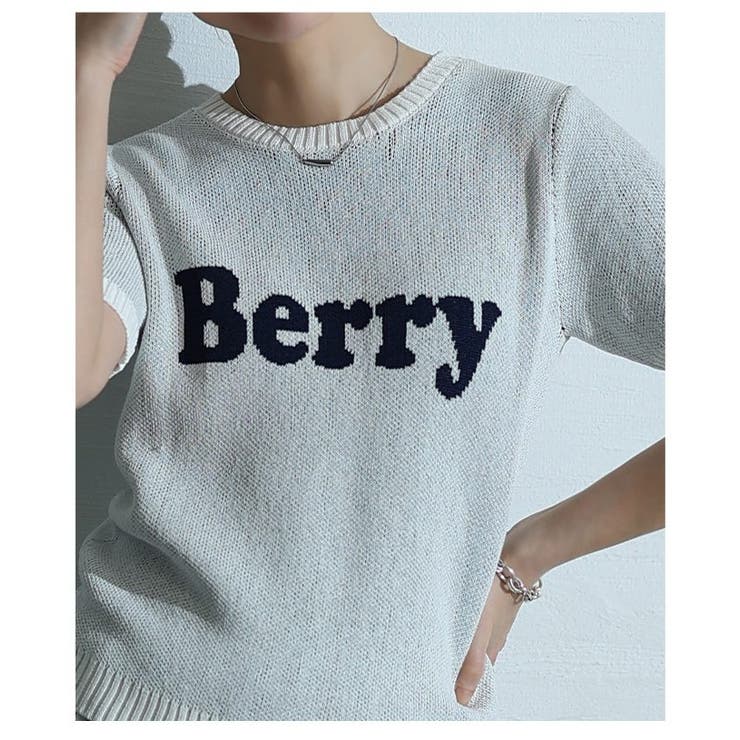 リズムを加えるロゴジャガードニットカットソー レディース ファッション | Sawa a la mode | 詳細画像16 