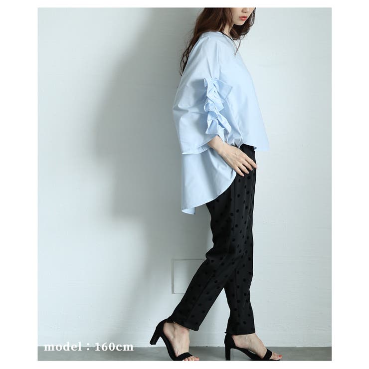 袖フリルフィッシュテールブラウス レディース ファッション | Sawa a la mode | 詳細画像7 