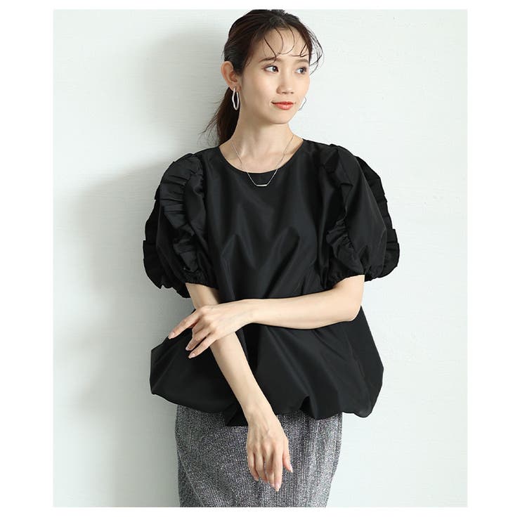 フリルパフスリーブバルーンブラウス　【5月7日20時販売新作】