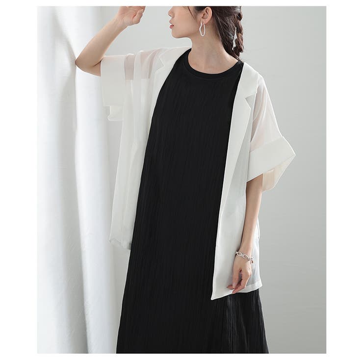 エアリーなシフォンドッキングノースリーブワンピース レディース ファッション | Sawa a la mode | 詳細画像19 