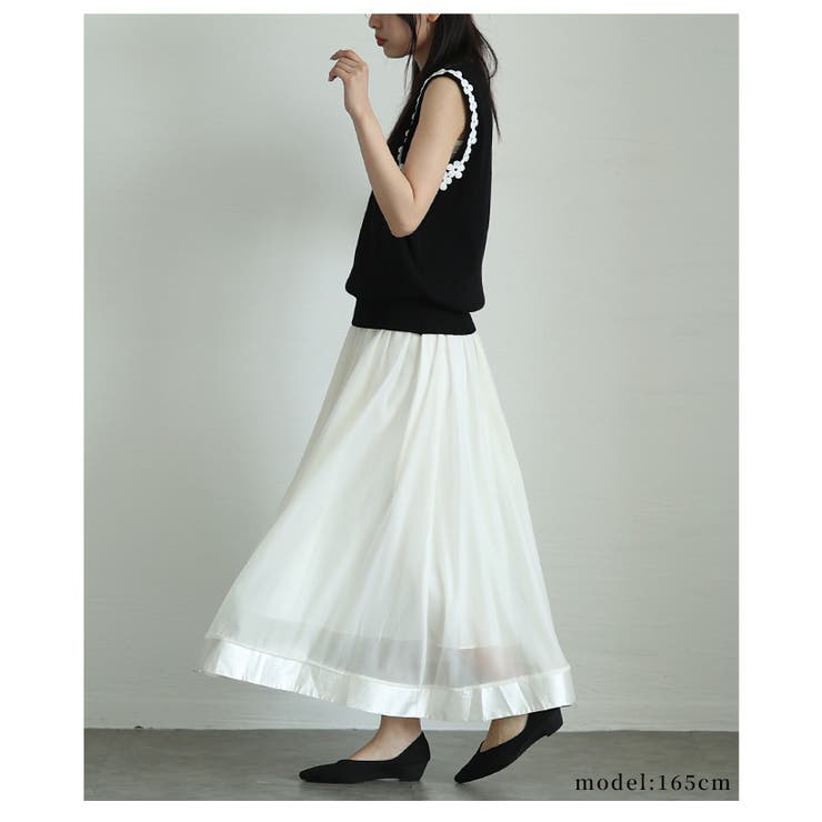 お袖に添うフラワーモチーフが愛らしいサマーニットトップス レディース ファッショ… | Sawa a la mode | 詳細画像10 