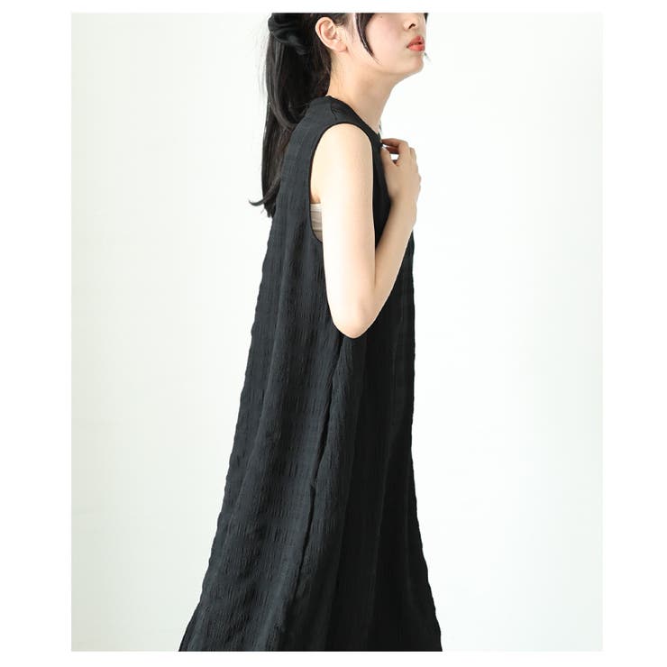 シンプルなのにサマになるふくれジャガードワンピース【5月12日20時販売新作】
