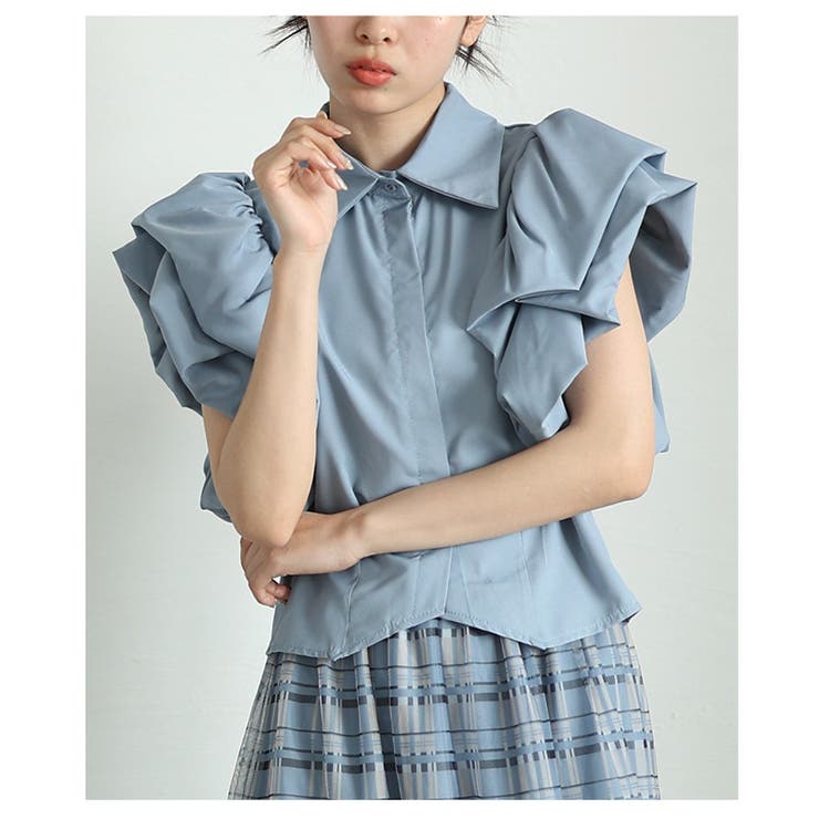 ふんわり可愛いボリュームスリーブブラウス【5月15日20時販売新作】