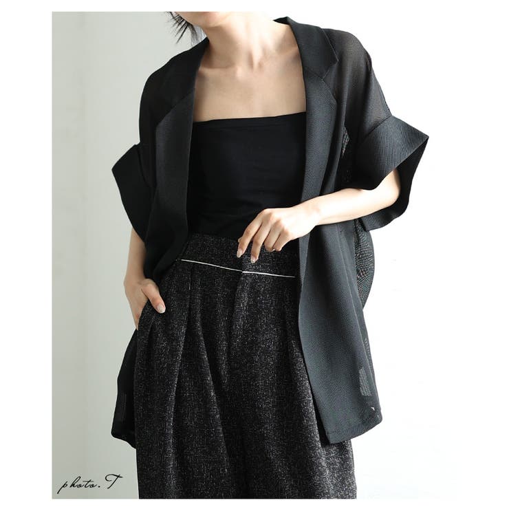 ボディラインに美しくフィットするカップ付きショート丈キャミソール レディース | Sawa a la mode | 詳細画像3 