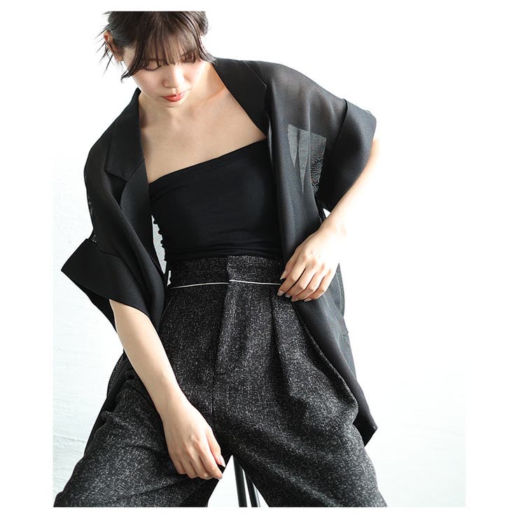 ボディラインに美しくフィットするカップ付きショート丈キャミソール レディース | Sawa a la mode | 詳細画像5 