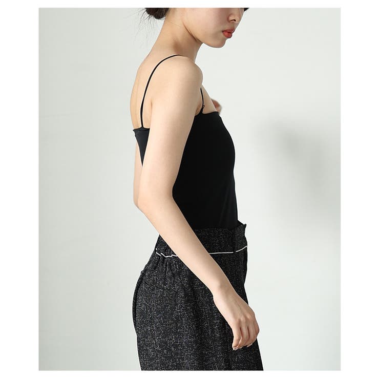 ボディラインに美しくフィットするカップ付きショート丈キャミソール レディース | Sawa a la mode | 詳細画像7 