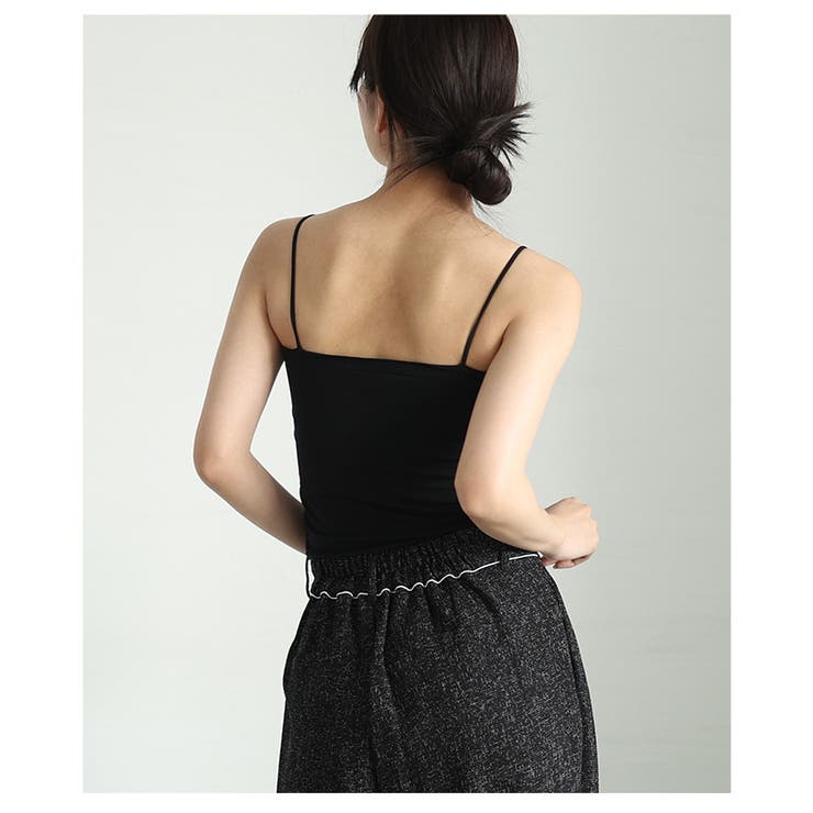ボディラインに美しくフィットするカップ付きショート丈キャミソール レディース | Sawa a la mode | 詳細画像8 