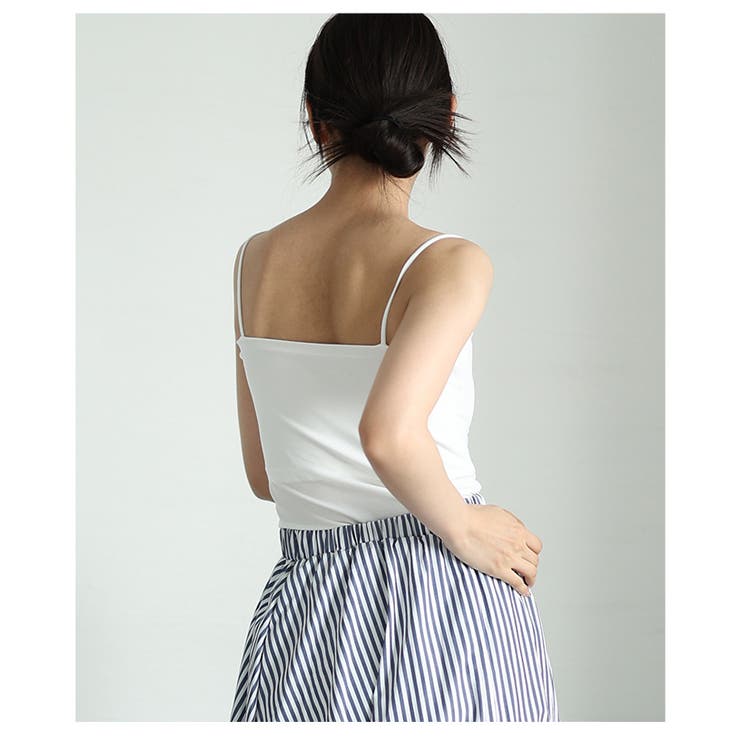 ボディラインに美しくフィットするカップ付きショート丈キャミソール レディース | Sawa a la mode | 詳細画像17 