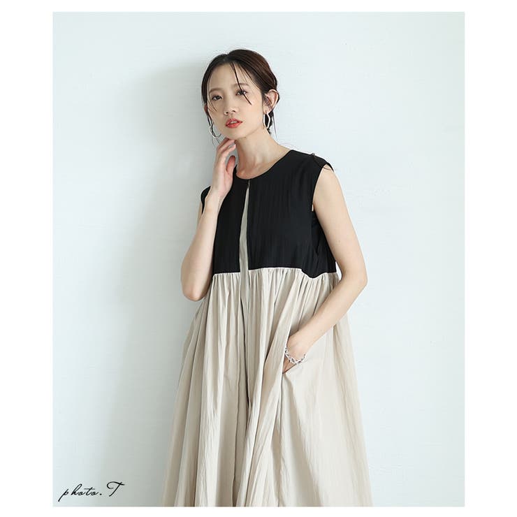 ハイセンスなフェイクレイヤードワンピース【5月24日20時販売新作】