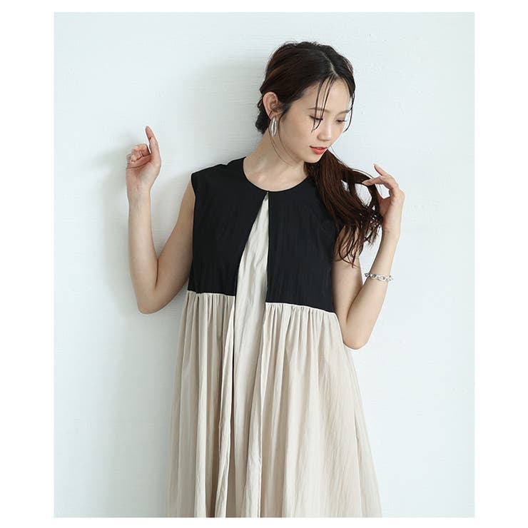 ハイセンスなフェイクレイヤードワンピース【5月24日20時販売新作】