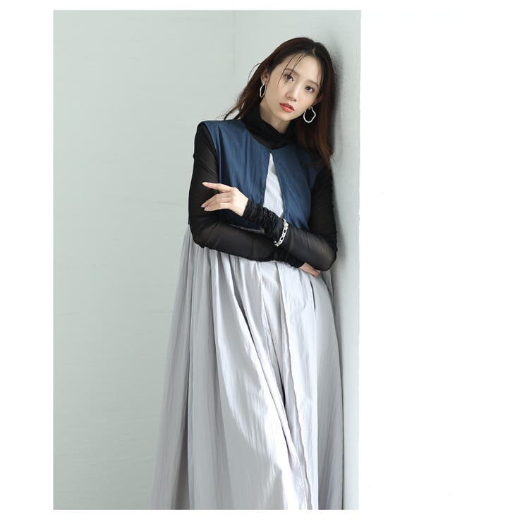 ハイセンスなフェイクレイヤードワンピース【5月24日20時販売新作】