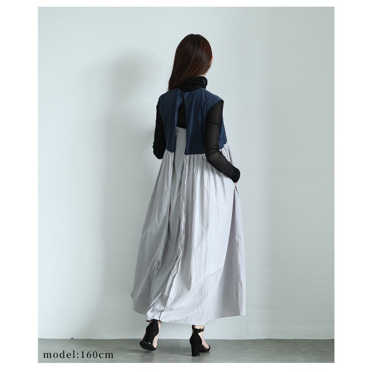 ハイセンスなフェイクレイヤードワンピース【5月24日20時販売新作】